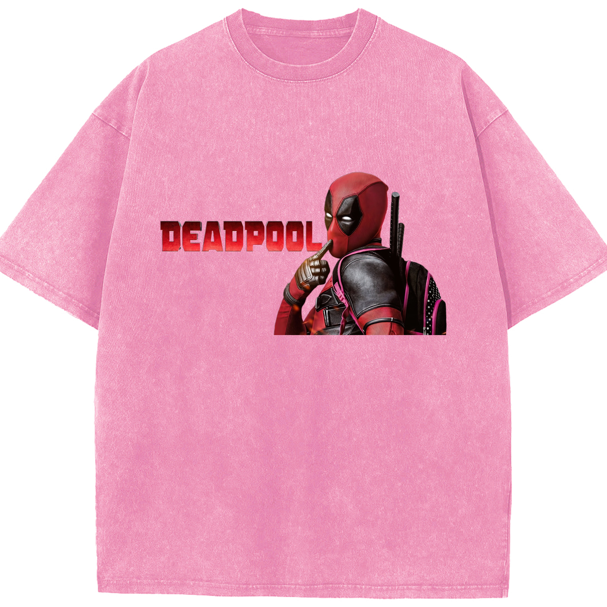 （画像用） Deadpool デッドプール 綿100% ヴィンテージ風 半袖Tシャツ（フロントプリント）